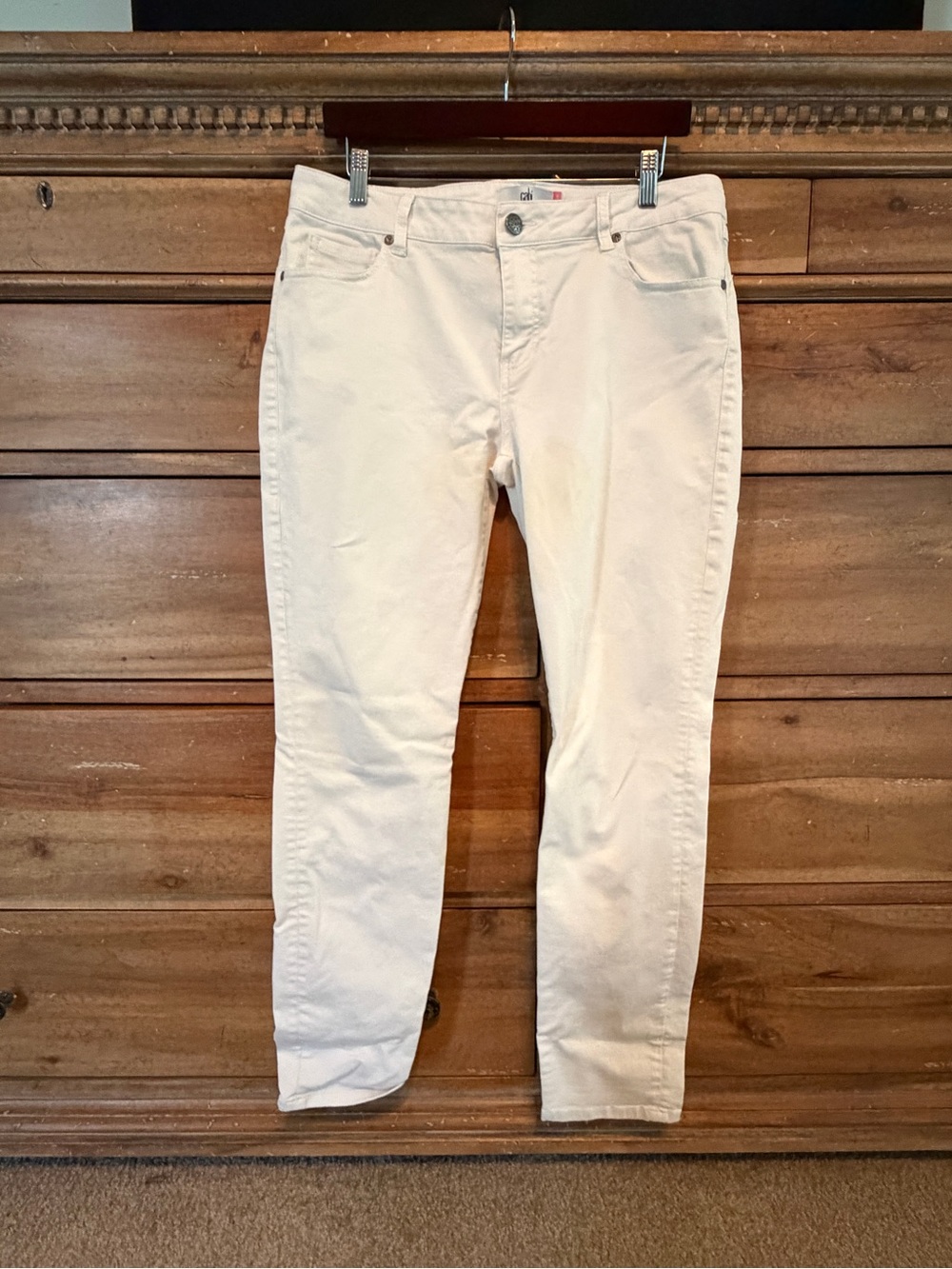 Cabo White Slimline Skinny Jeans with Stretch Size 12